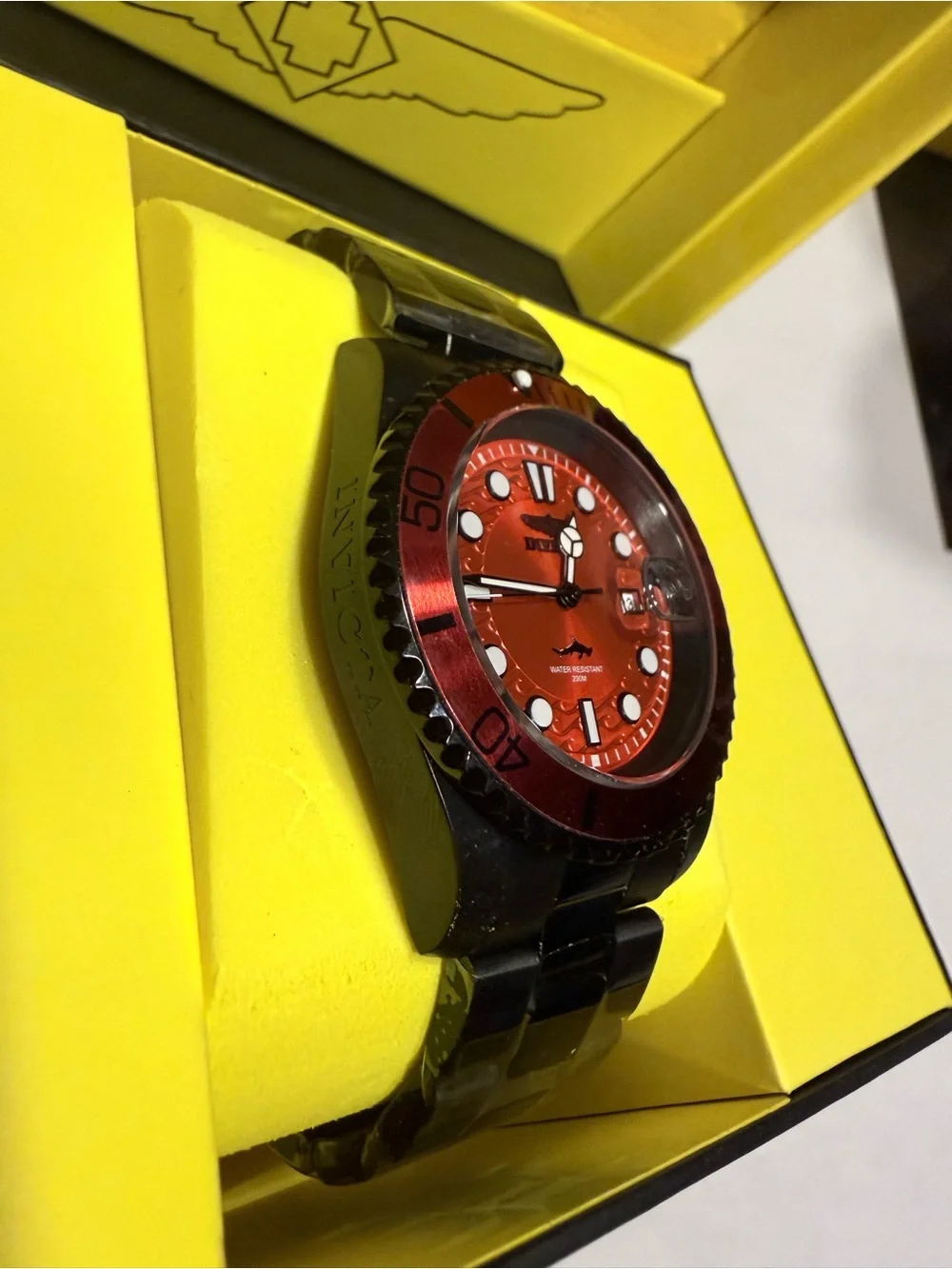 Invicta Pro Diver Vectide(Black Label) Men's Watch - 42mm, Red/Black